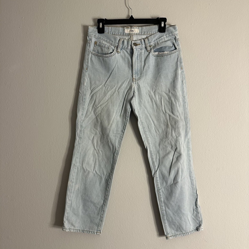 Vans‎ Straight Leg Jeans Light Wash Women's 7 / 28 Blue Pants